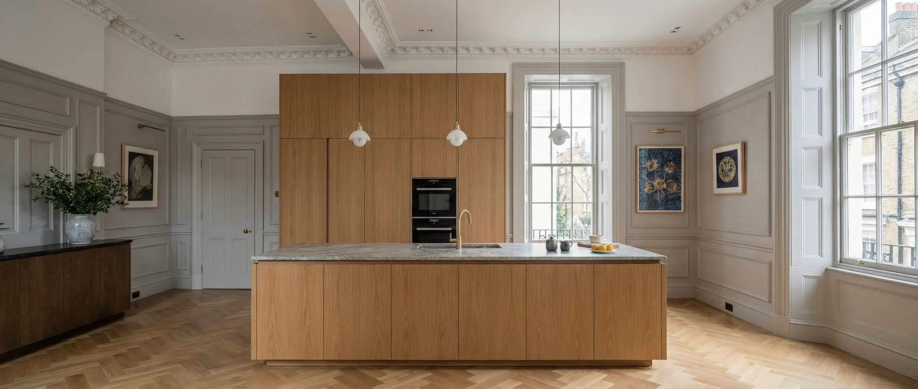 Modern London Style Oak Kitchen – Open Plan – Chris Cimer